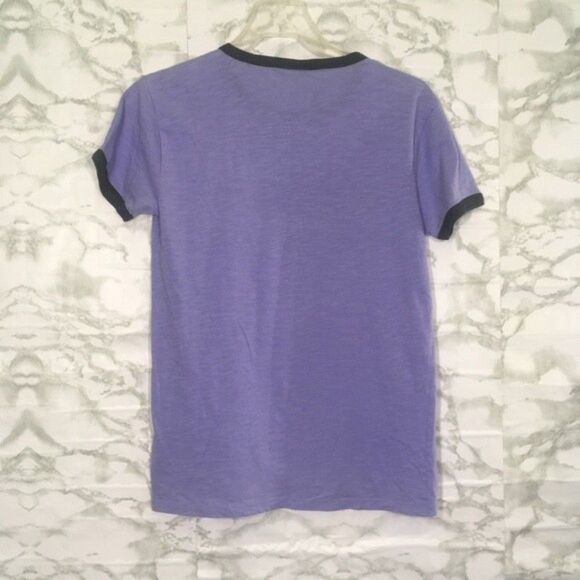 PINK Victoria's Secret Lavender Purple Ringer T-Shirt Women's Size S Graphic Tee - Picture 6 of 8